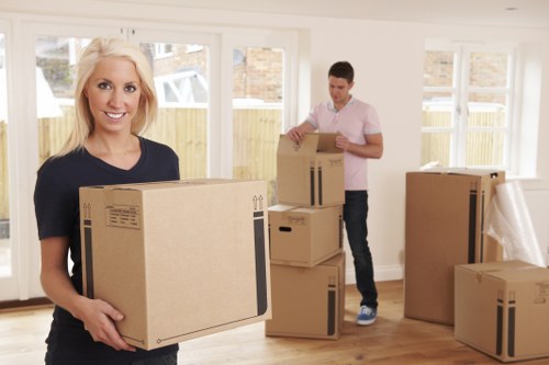 Loading household items into a moving van in Alperton
