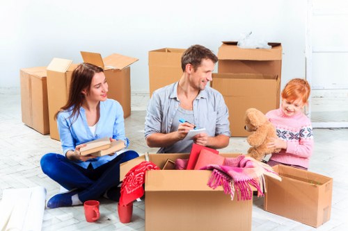 Commercial moving team planning an office relocation in Alperton