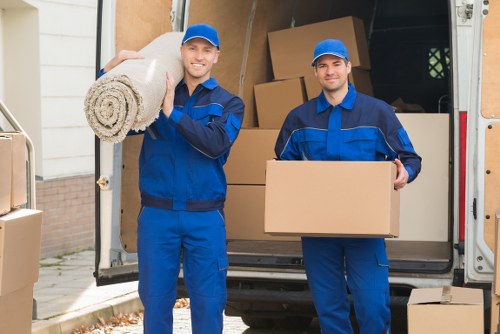 Local removal van positioned for a property move in Alperton