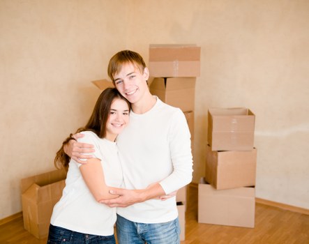 Packed household items ready for transport during an Alperton removal
