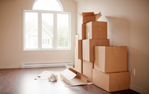 Removal van loading for a home move in Alperton