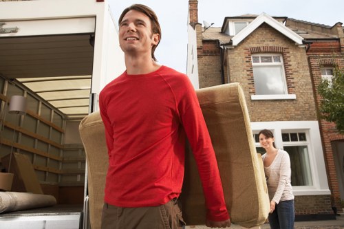 Transparent pricing for a Man With Van in Alperton with moving boxes and van loading