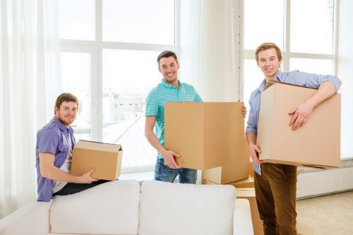 Unpacking boxes into a new flat near Alperton station