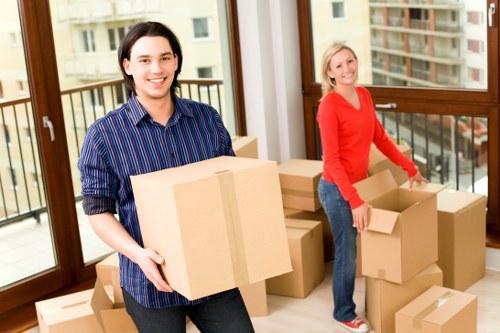 Professional mover completing a safe and organised delivery
